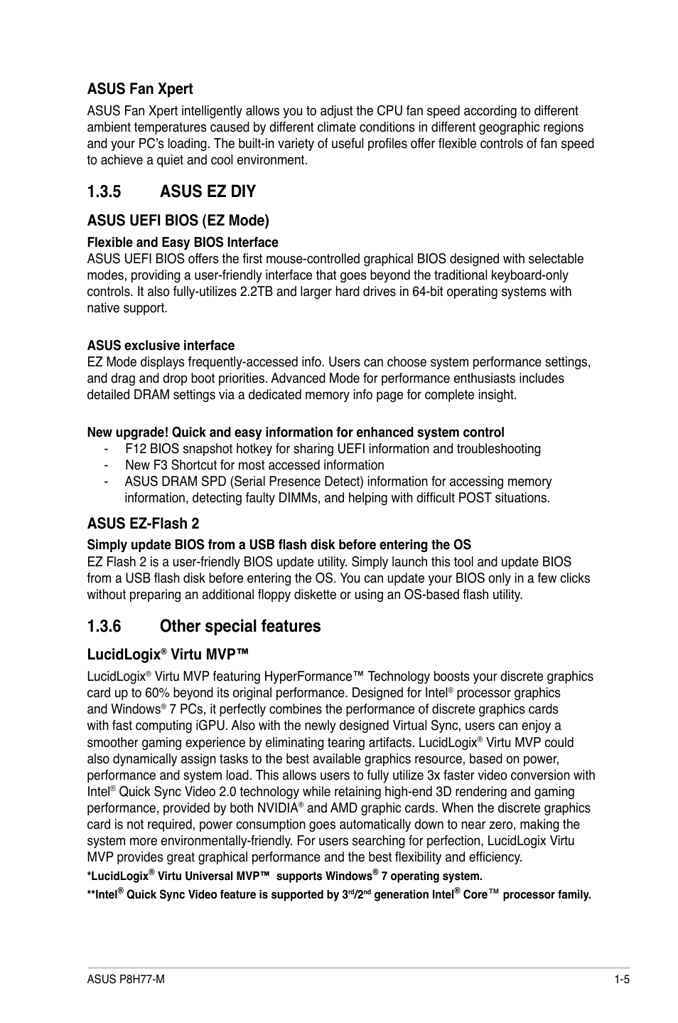 5 asus ez diy, 6 other special features, Asus ez diy -5 | Other special features -5 | Asus P8H77-M User Manual | Page 17 / 96