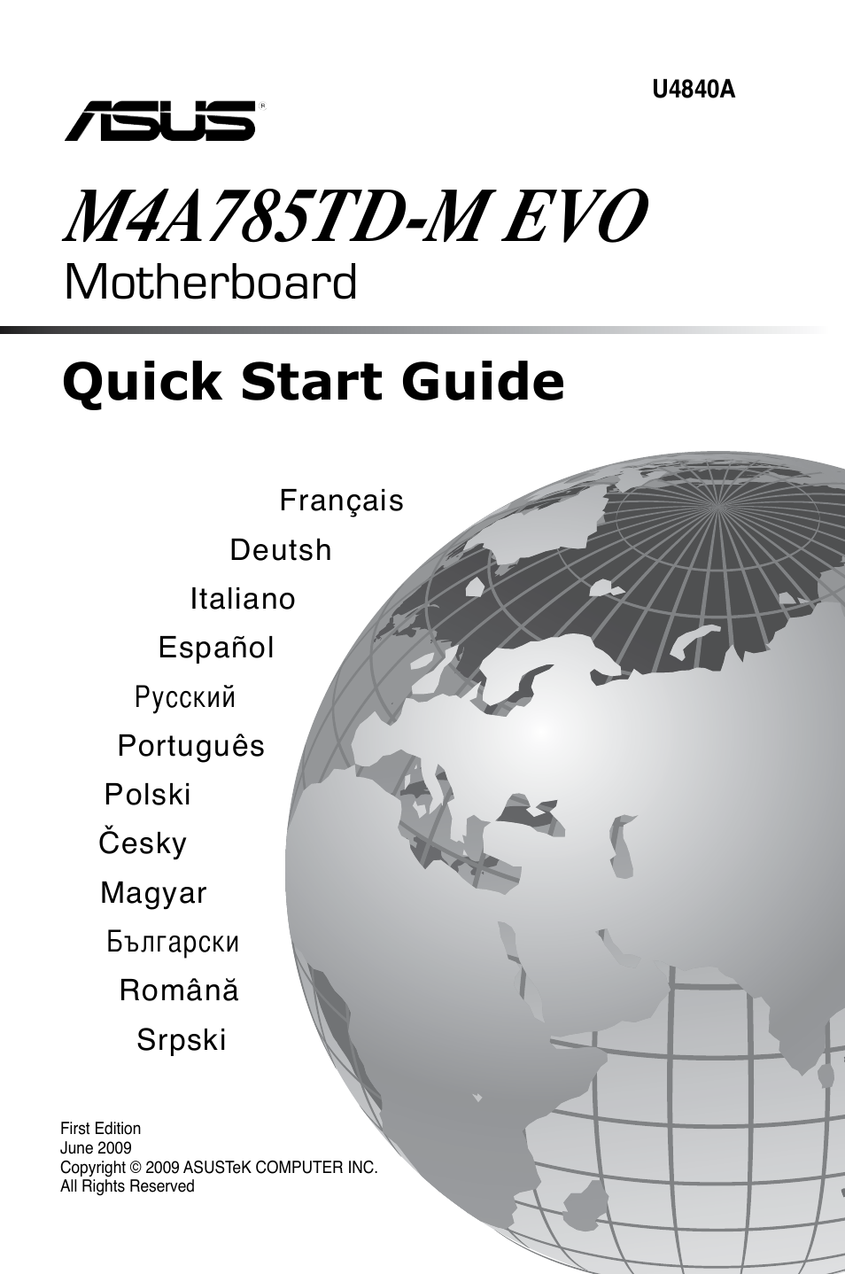 Asus M4A785TD-M EVO User Manual | 41 pages