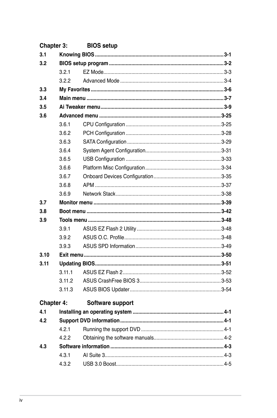 Asus Z87I-PRO User Manual | Page 4 / 144