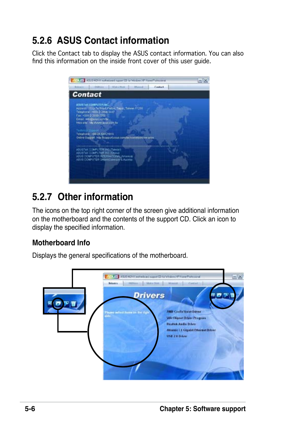 6 asus contact information, 7 other information | Asus M2V-X User Manual | Page 102 / 118