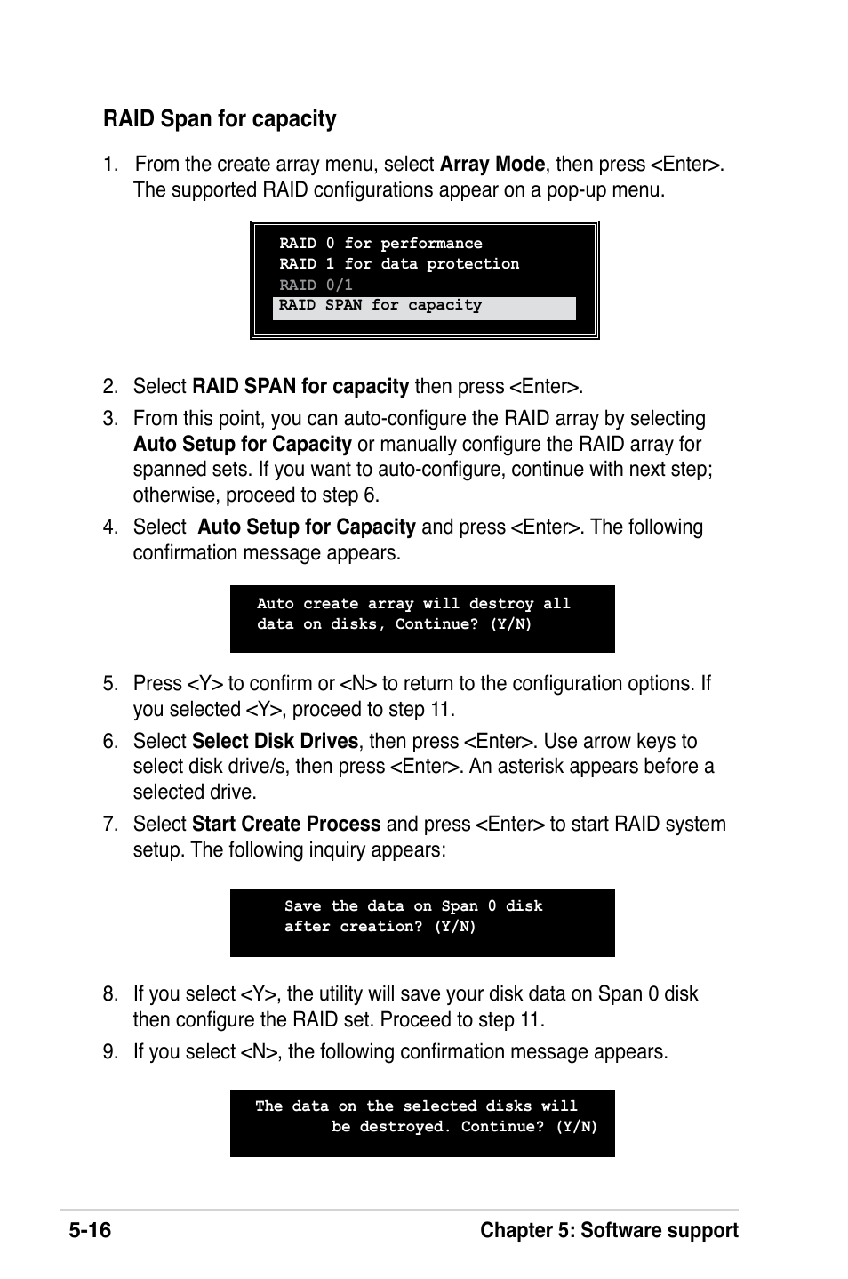 Raid span for capacity | Asus M2V-X User Manual | Page 112 / 118