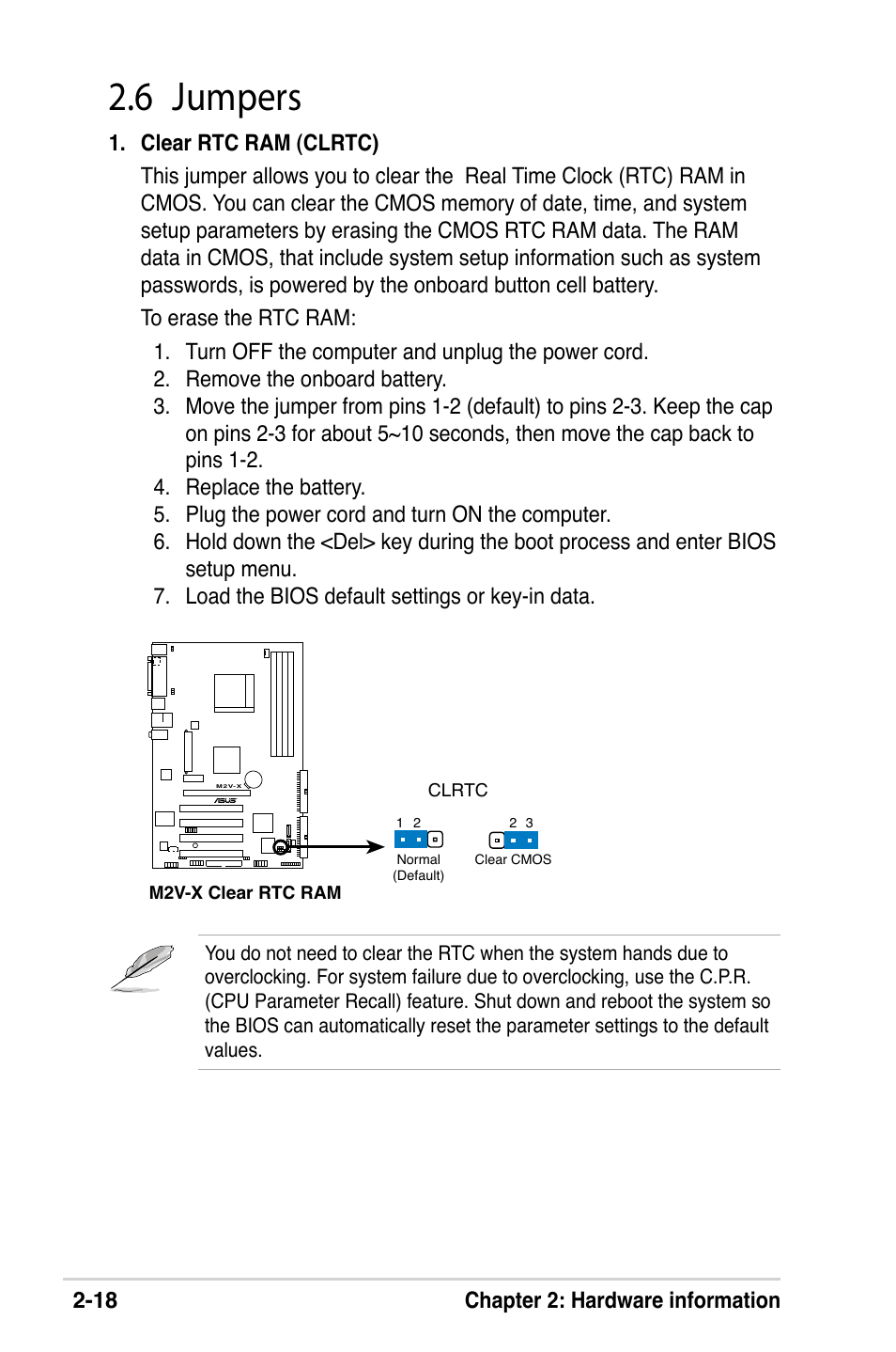 6 jumpers | Asus M2V-X User Manual | Page 40 / 118