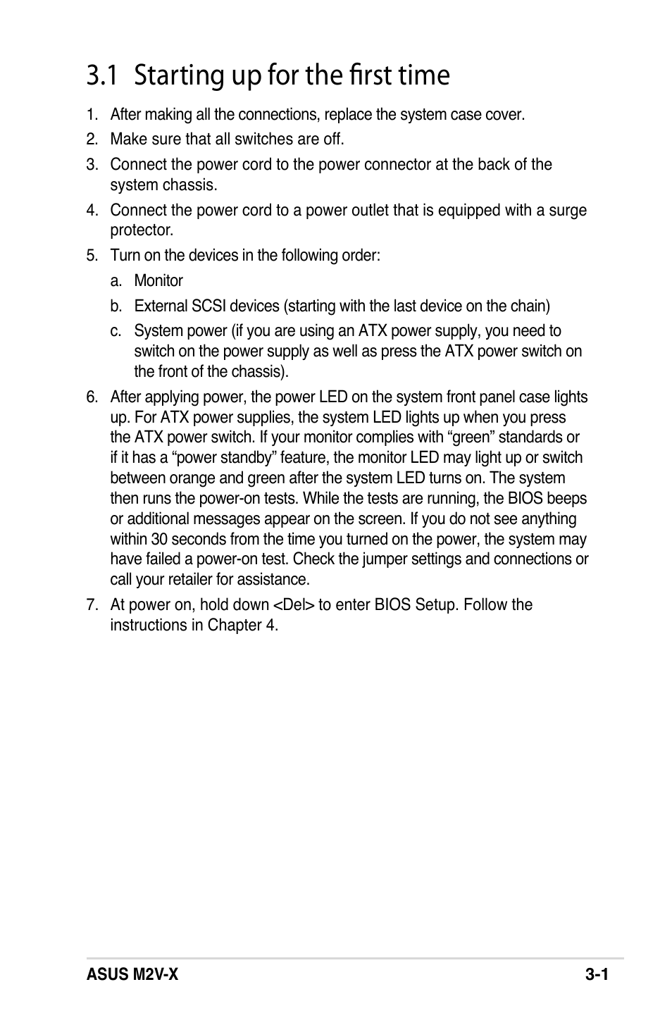 1 starting up for the first time | Asus M2V-X User Manual | Page 53 / 118