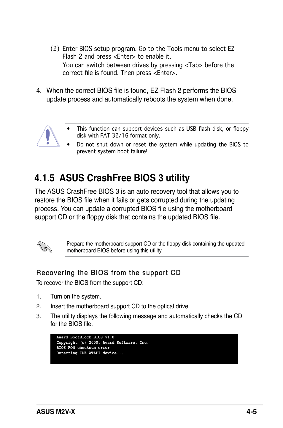 5 asus crashfree bios 3 utility | Asus M2V-X User Manual | Page 61 / 118