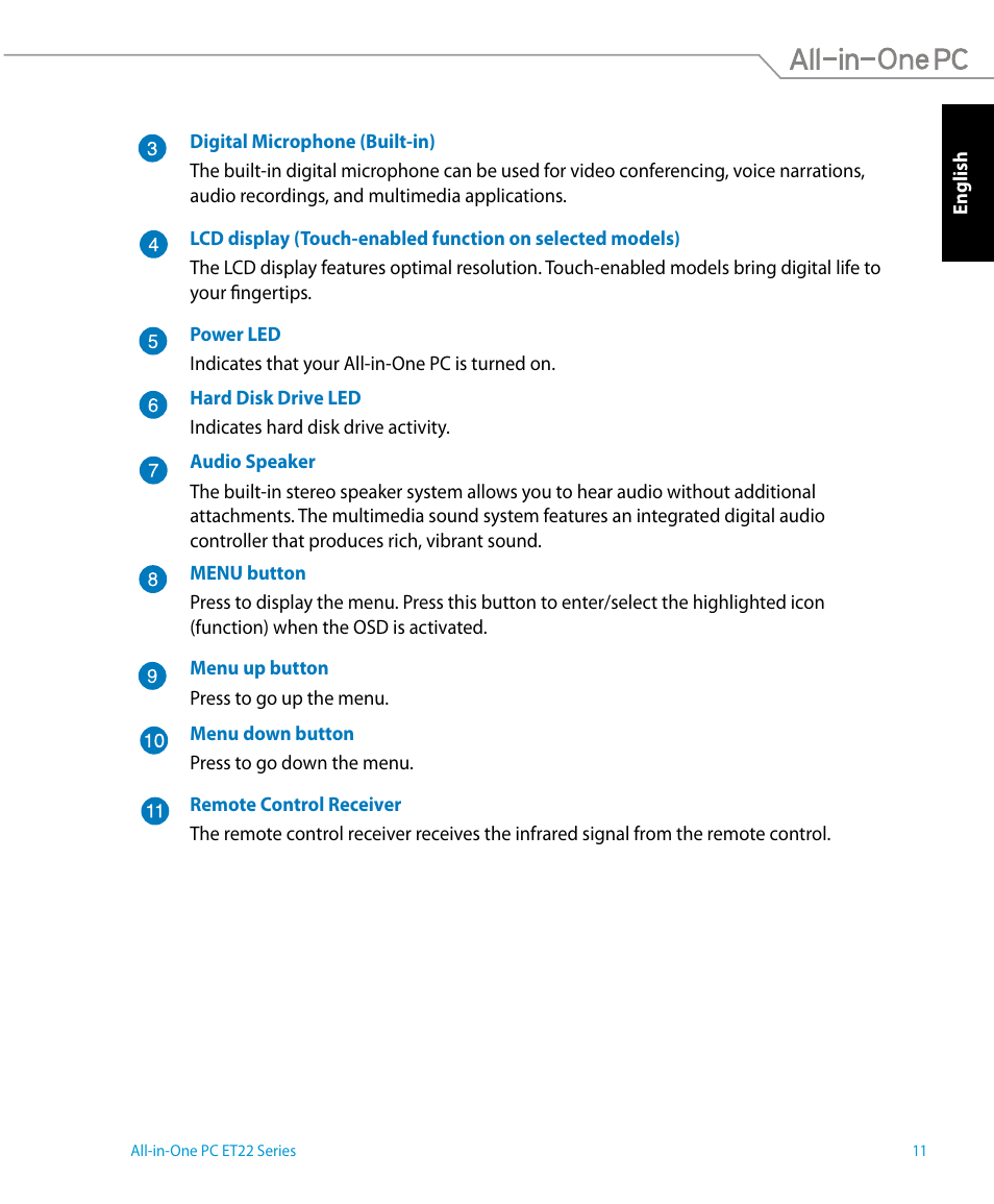 Asus ET2221IUTH User Manual | Page 11 / 58