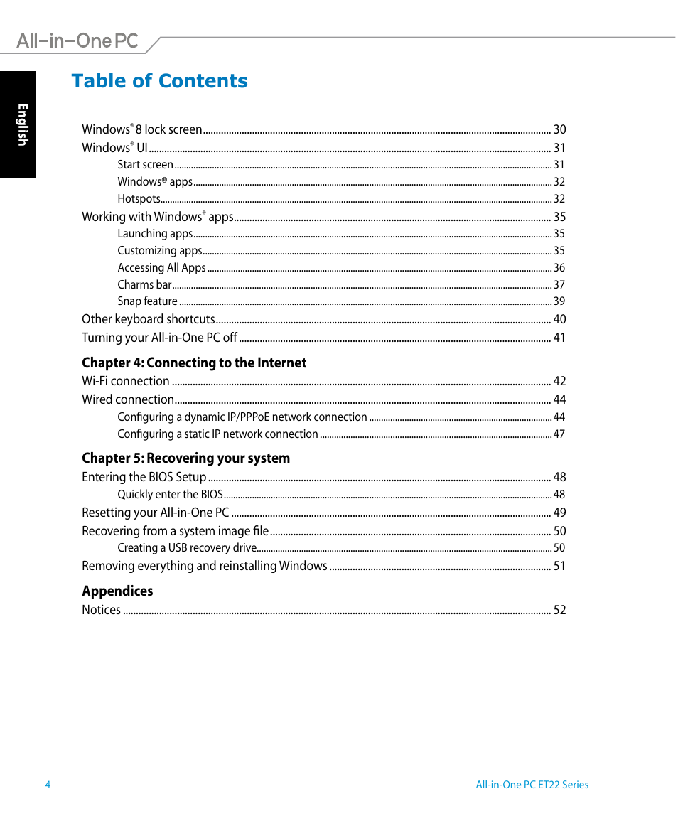 Asus ET2221IUTH User Manual | Page 4 / 58