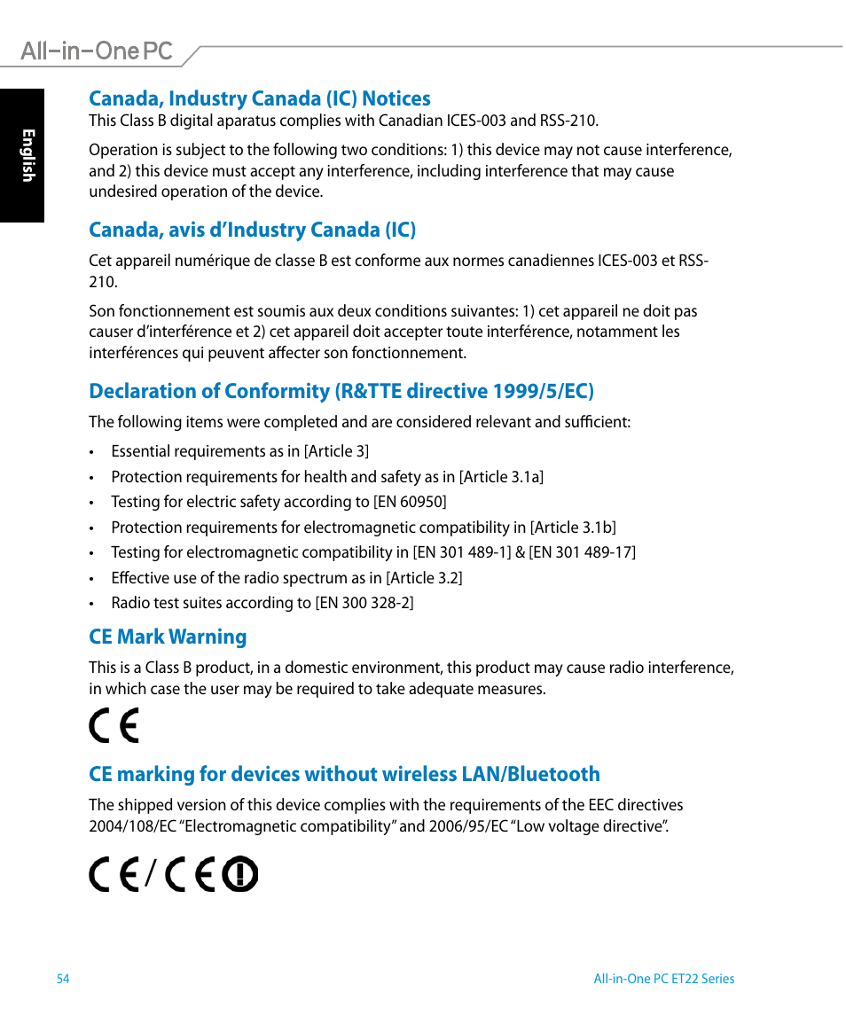 Asus ET2221IUTH User Manual | Page 54 / 58