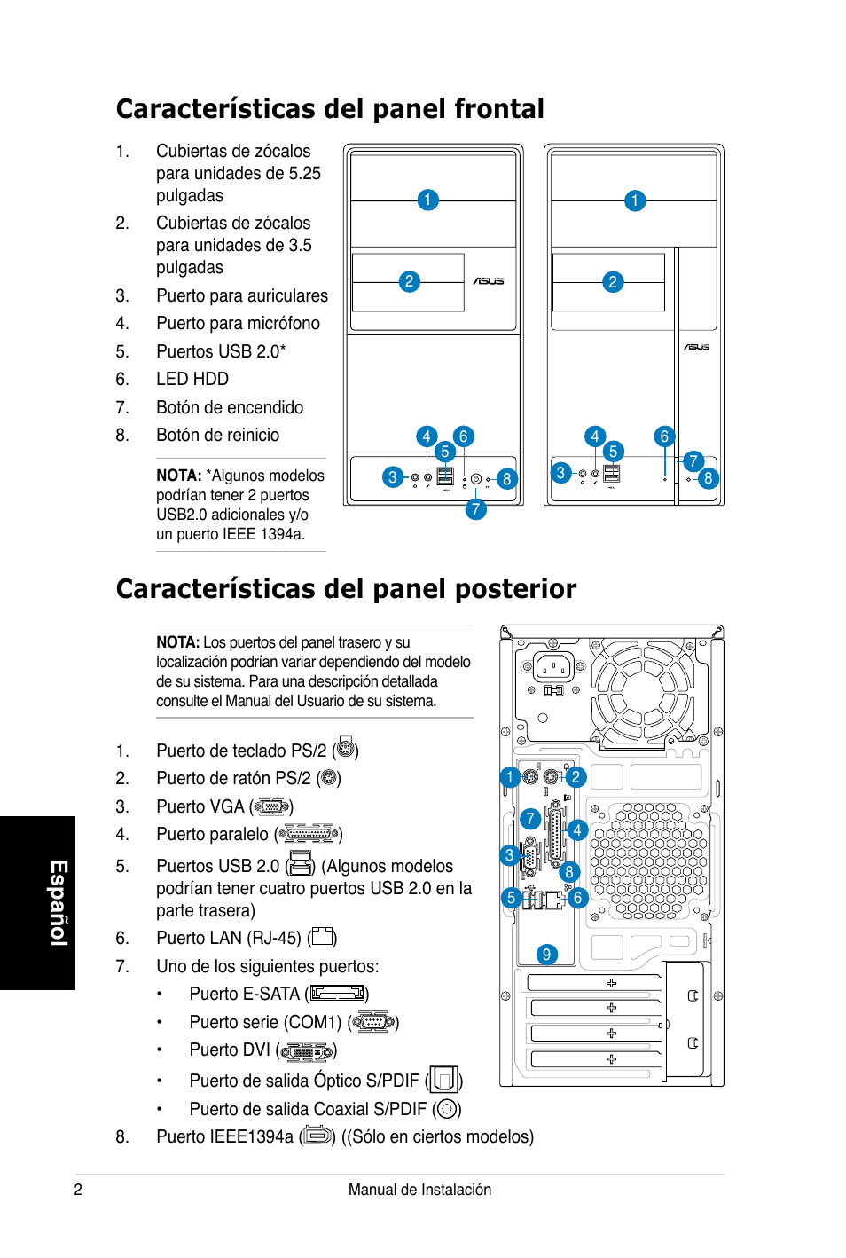 Español | Asus V3-P5V900 User Manual | Page 42 / 100