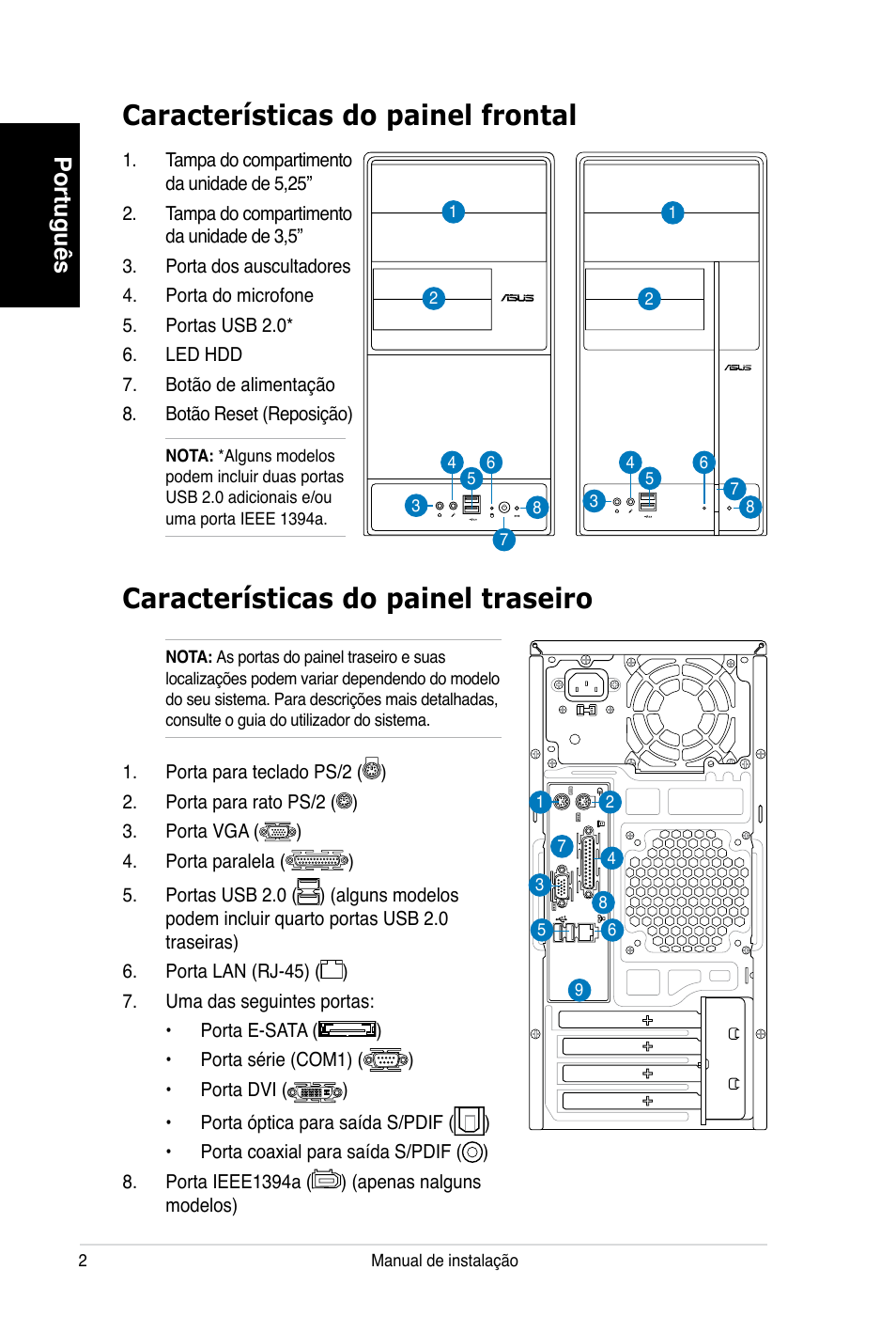 Português | Asus V3-P5V900 User Manual | Page 62 / 100