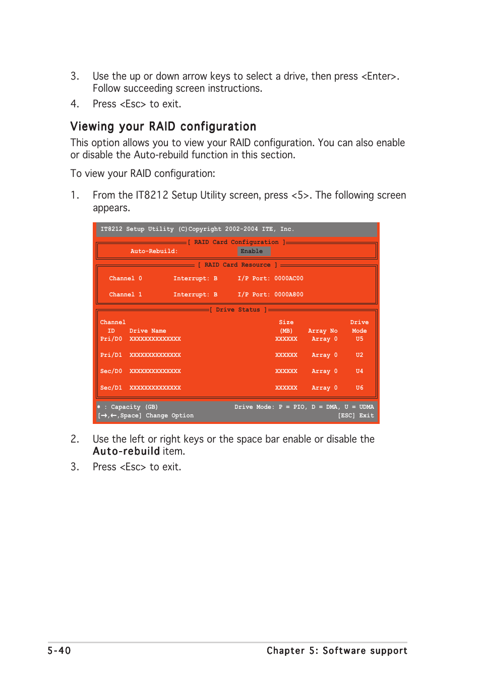 Viewing your raid configuration | Asus P5AD2-E Premium User Manual | Page 154 / 156