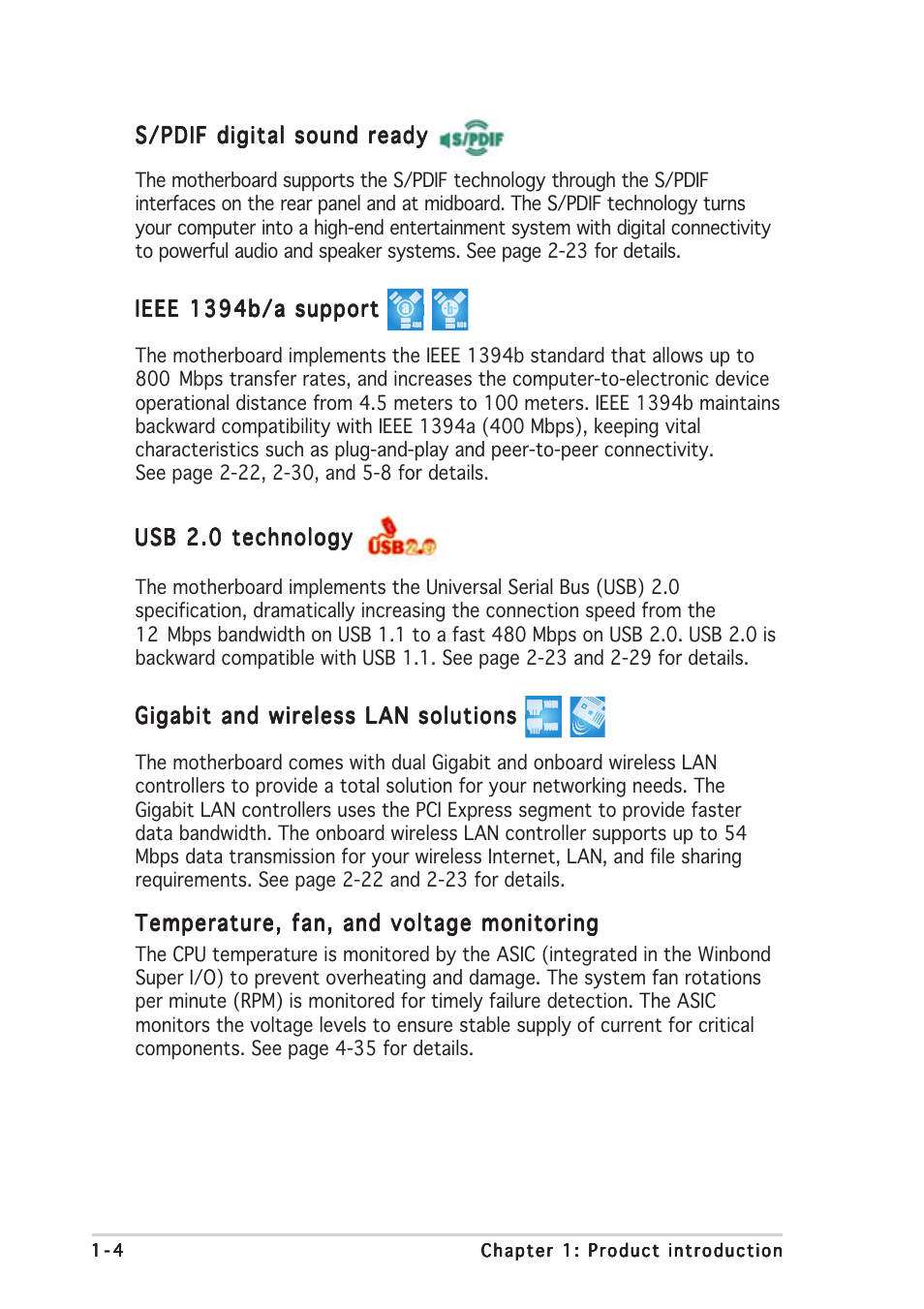 Asus P5AD2-E Premium User Manual | Page 18 / 156