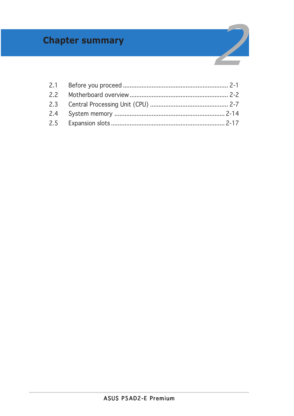 Asus P5AD2-E Premium User Manual | Page 22 / 156