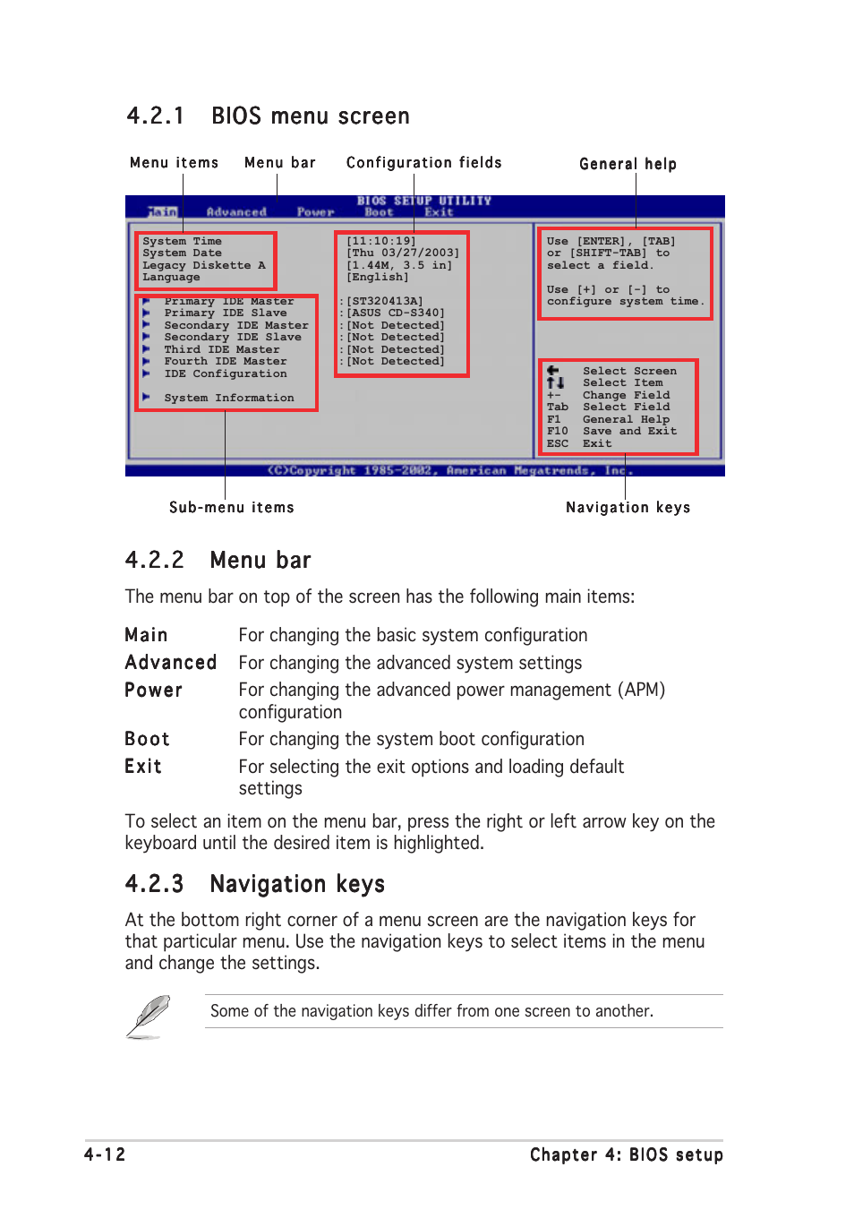 2 menu bar menu bar menu bar menu bar menu bar | Asus P5AD2-E Premium User Manual | Page 80 / 156