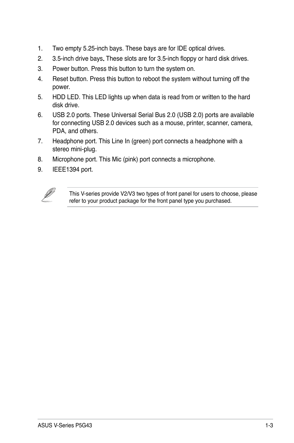 Asus V2-P5G43 User Manual | Page 13 / 112