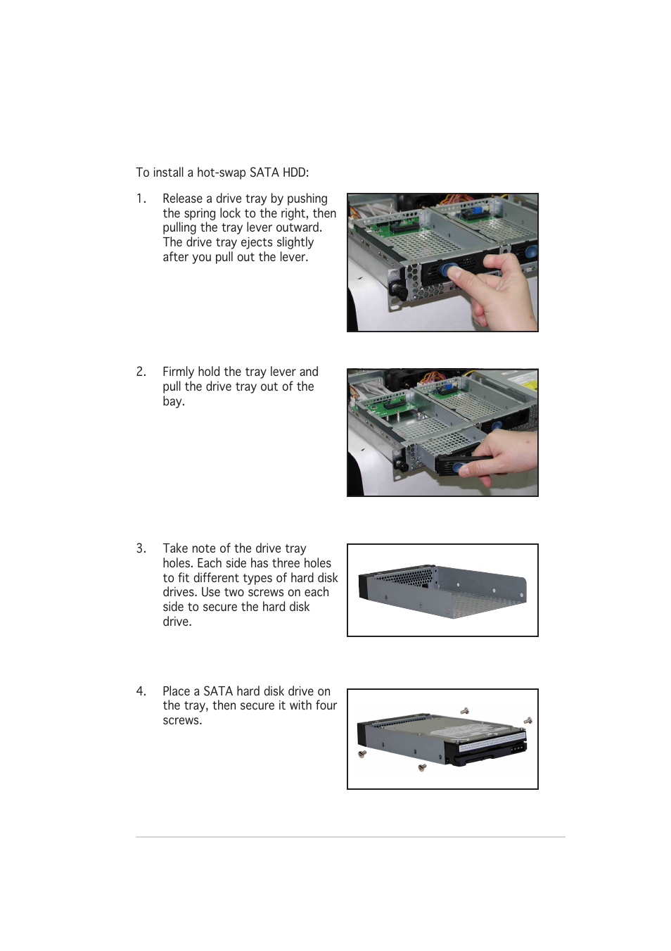 Aa2 model), 3 installing a hot-swap sata hdd | Asus AP140R-E1 User Manual | Page 27 / 132