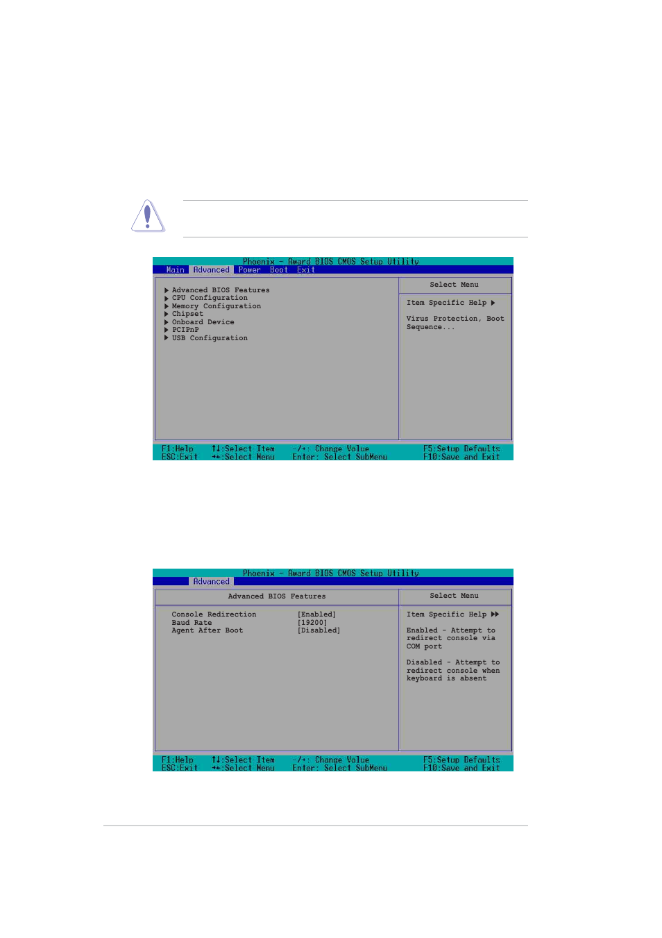 4 advanced menu, 1 advanced bios features, 12 chapter 5: bios setup | Asus AP140R-E1 User Manual | Page 68 / 132