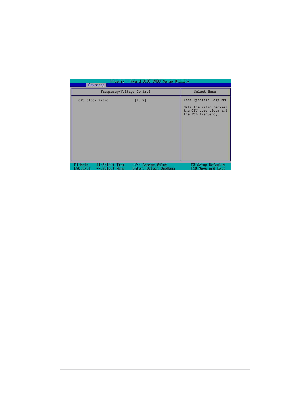 Frequency /voltage control, Cpu clock ratio [15 x | Asus AP140R-E1 User Manual | Page 73 / 132