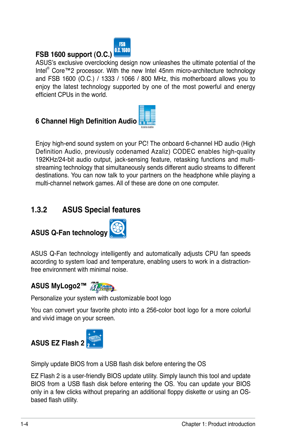 2 asus special features | Asus P5KPL-AM/PS User Manual | Page 16 / 100