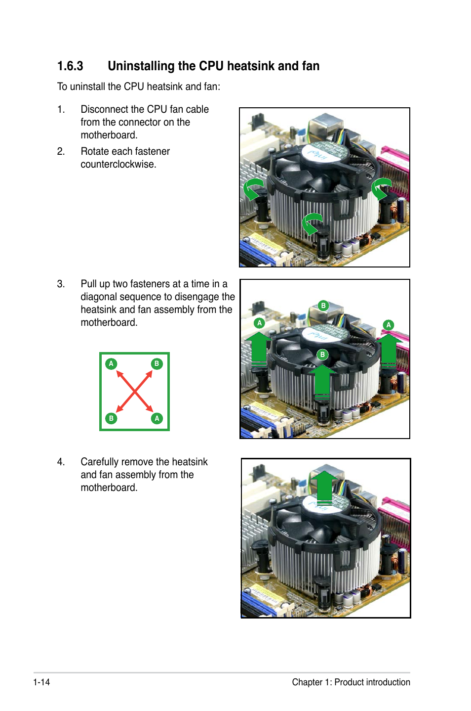 3 uninstalling the cpu heatsink and fan | Asus P5KPL-AM/PS User Manual | Page 26 / 100