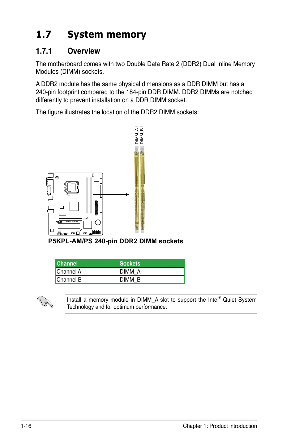 1 overview | Asus P5KPL-AM/PS User Manual | Page 28 / 100