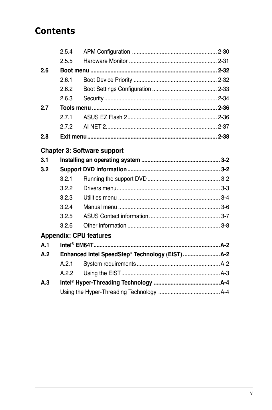 Asus P5KPL-AM/PS User Manual | Page 5 / 100