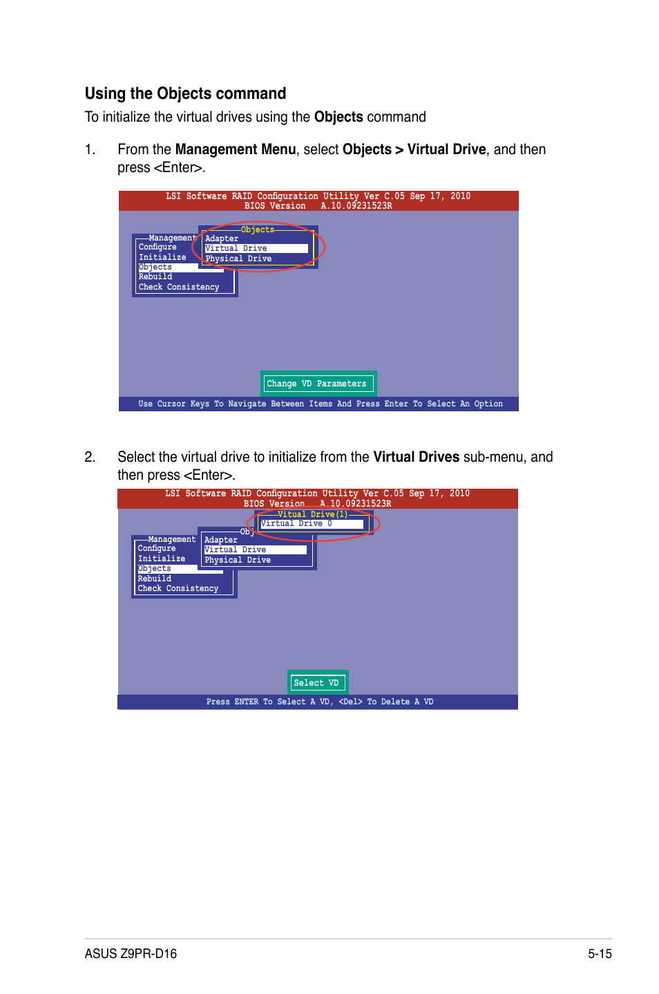 Using the objects command | Asus Z9PR-D16 User Manual | Page 127 / 194