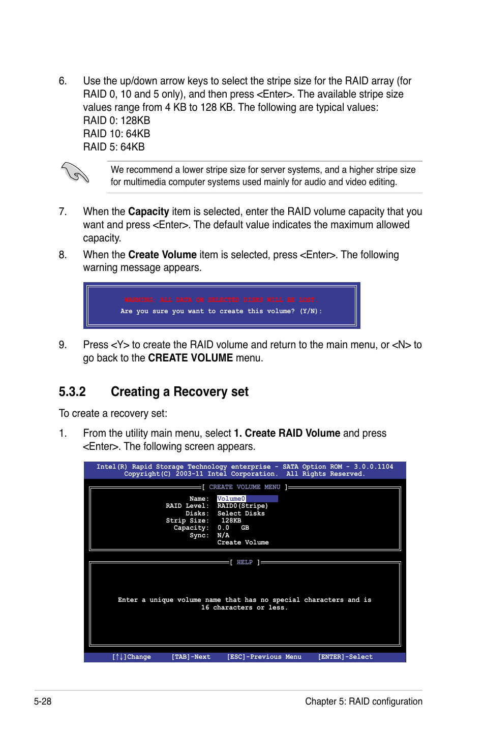 2 creating a recovery set, Creating a recovery set -28 | Asus Z9PR-D16 User Manual | Page 140 / 194