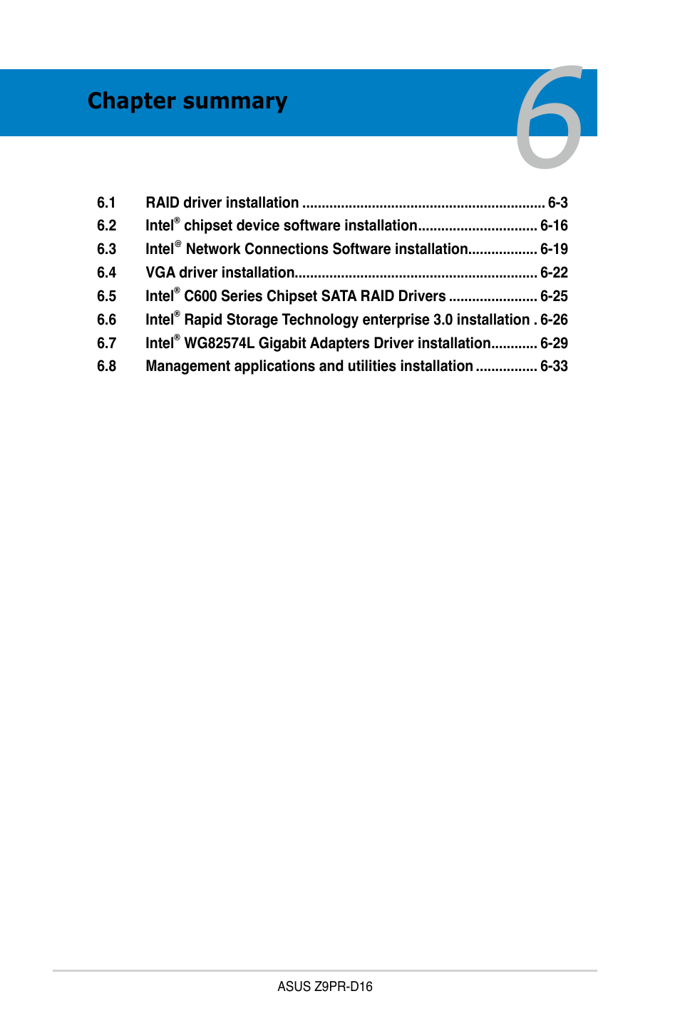 Chapter summary | Asus Z9PR-D16 User Manual | Page 154 / 194