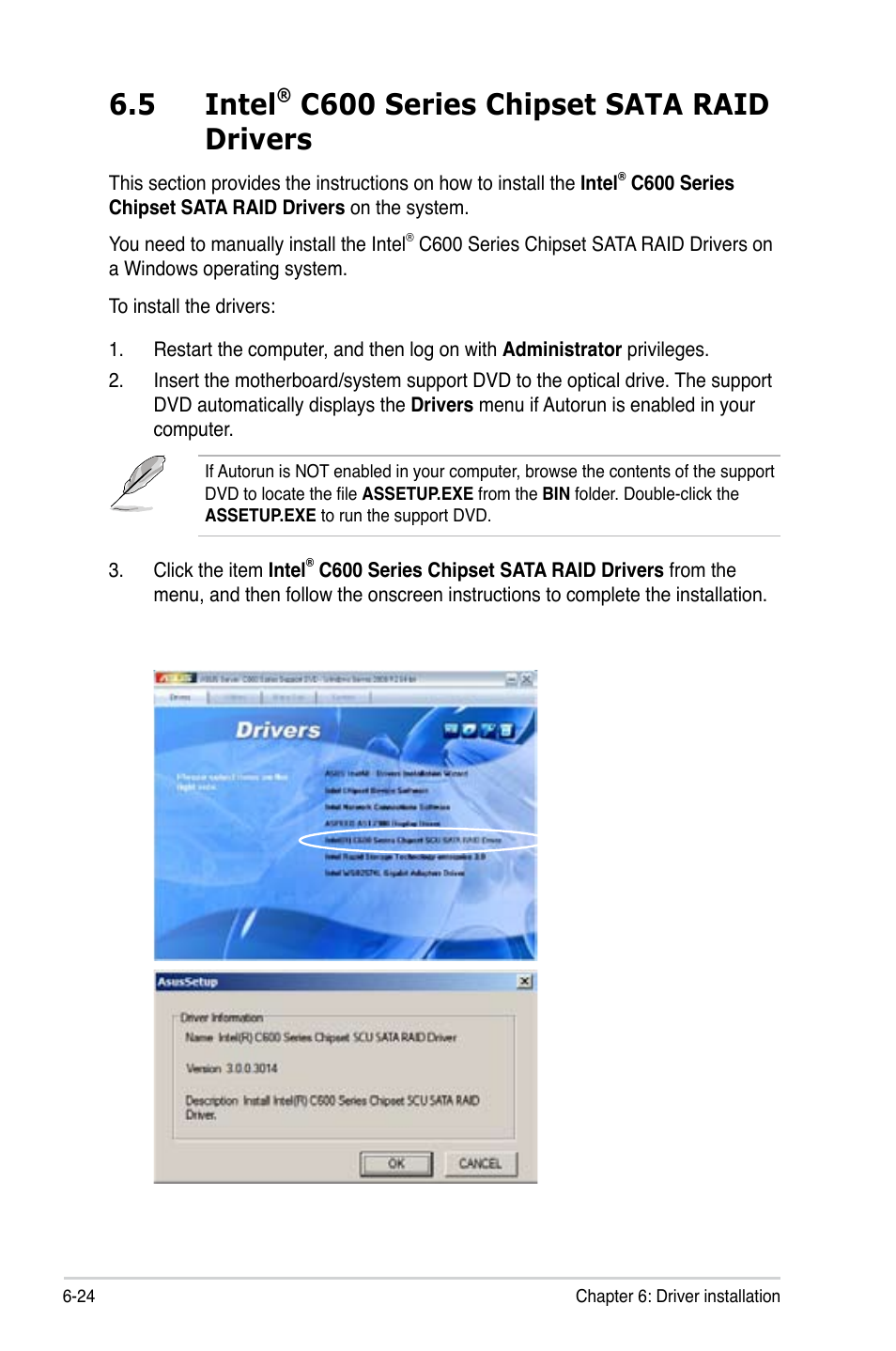 5 intel® c600 series chipset sata raid drivers, Intel, C600 series chipset sata raid drivers -24 | C600 series chipset sata raid drivers -25, 5 intel, C600 series chipset sata raid drivers | Asus Z9PR-D16 User Manual | Page 176 / 194