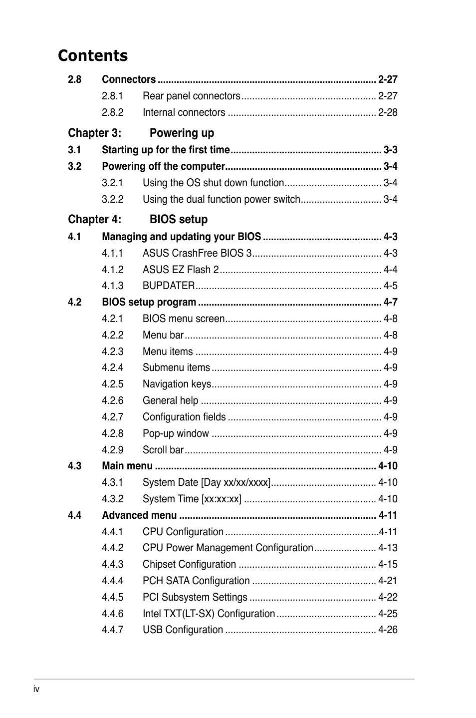 Asus Z9PR-D16 User Manual | Page 4 / 194