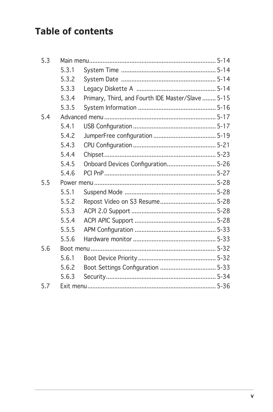 Asus V2-PH2 User Manual | Page 5 / 102