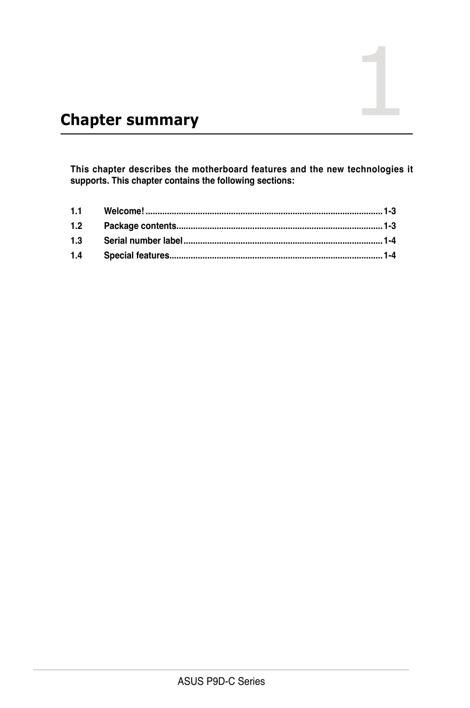 Asus P9D-C/4L User Manual | Page 16 / 160