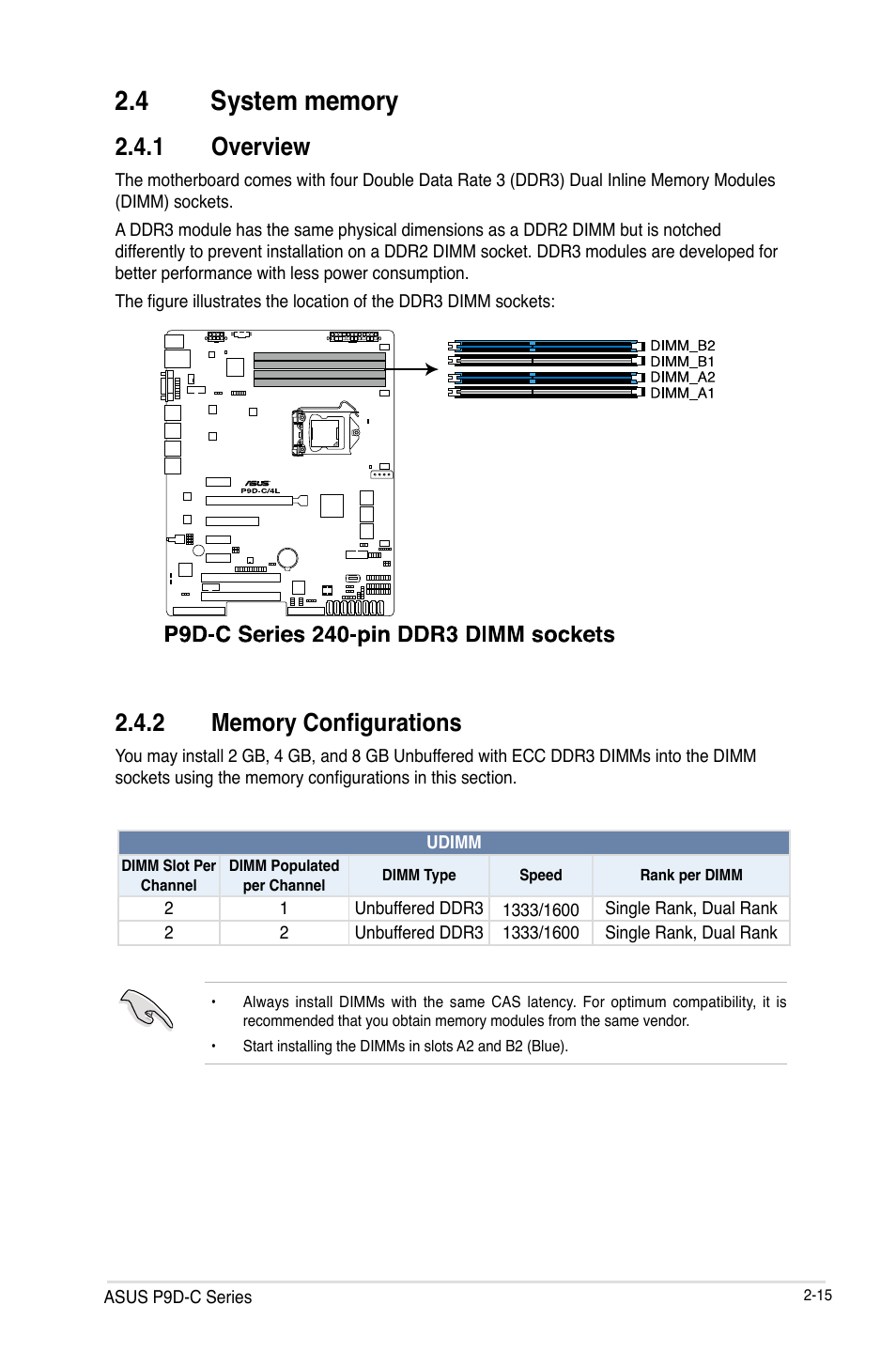 4 system memory, System memory -15, 1 overview | Asus P9D-C/4L User Manual | Page 35 / 160
