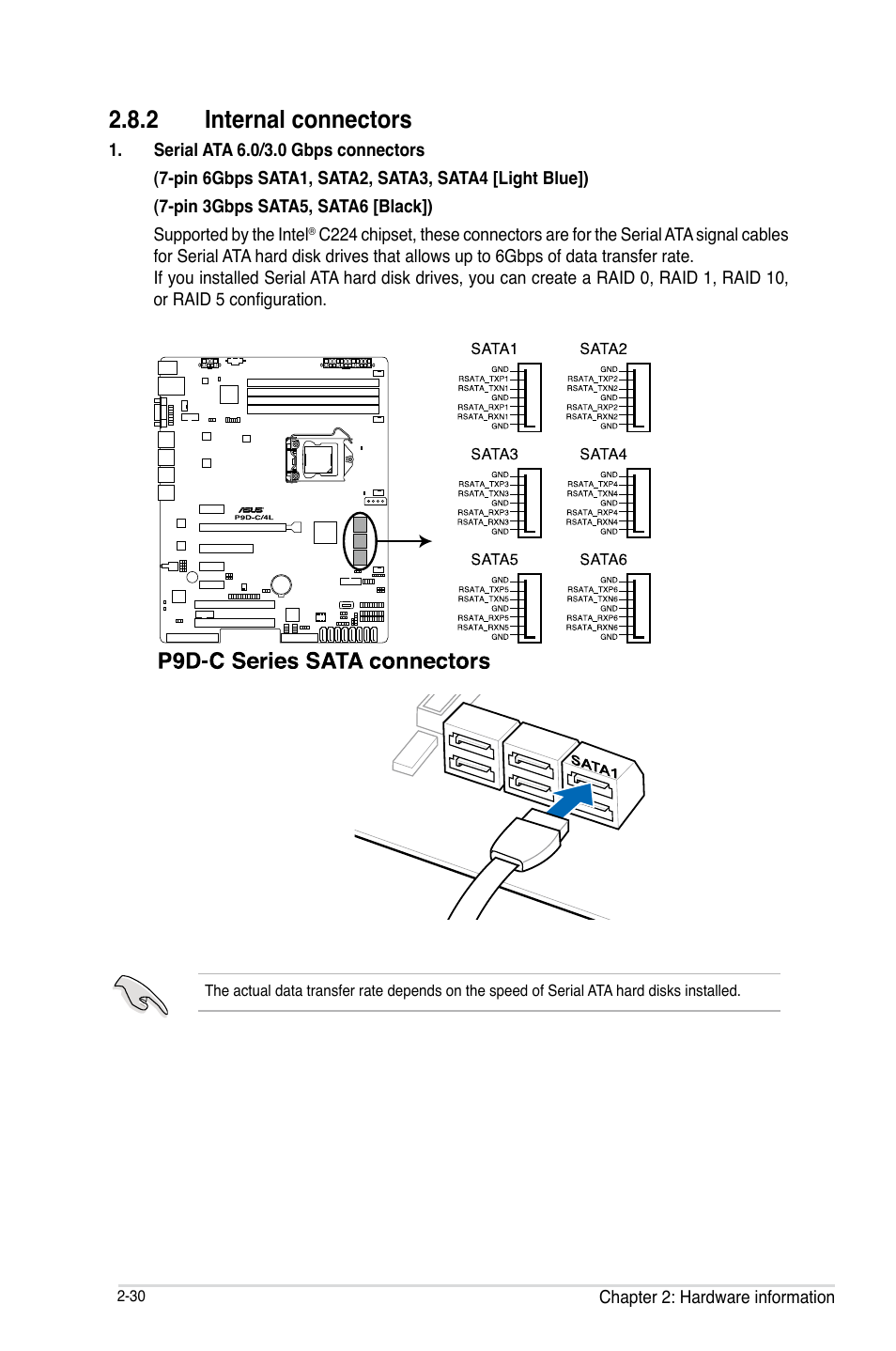 2 internal connectors | Asus P9D-C/4L User Manual | Page 50 / 160