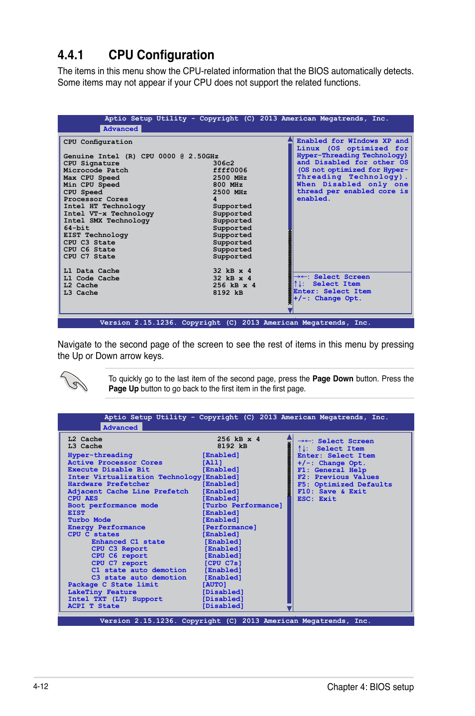 1 cpu configuration, Chapter 4: bios setup | Asus P9D-C/4L User Manual | Page 78 / 160