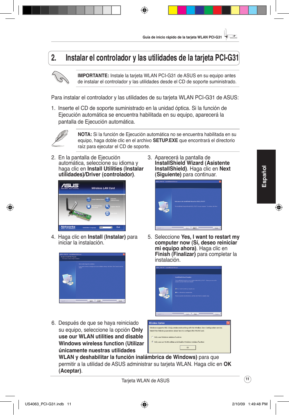 Asus PCI-G31 User Manual | Page 15 / 19