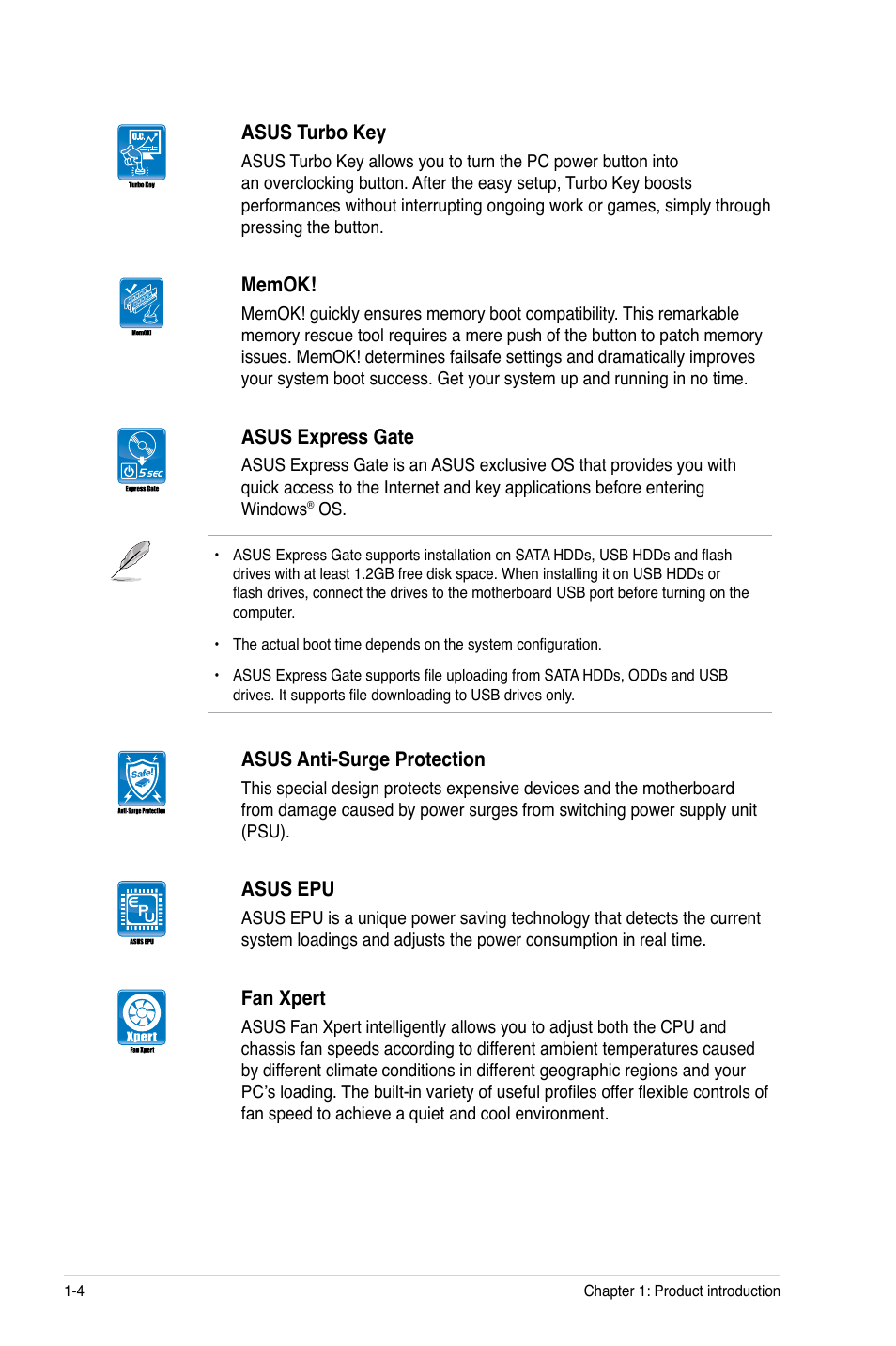 Asus M4A88TD-M EVO/USB3 User Manual | Page 16 / 80