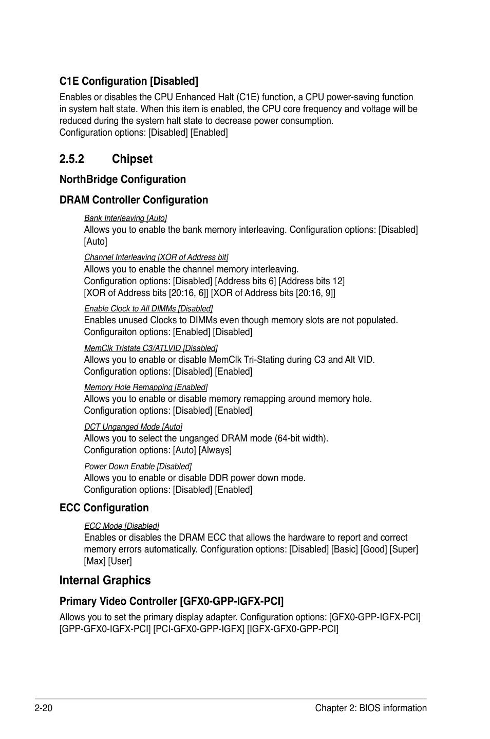 2 chipset, Chipset -20, Internal graphics | Asus M4A88TD-M EVO/USB3 User Manual | Page 68 / 80