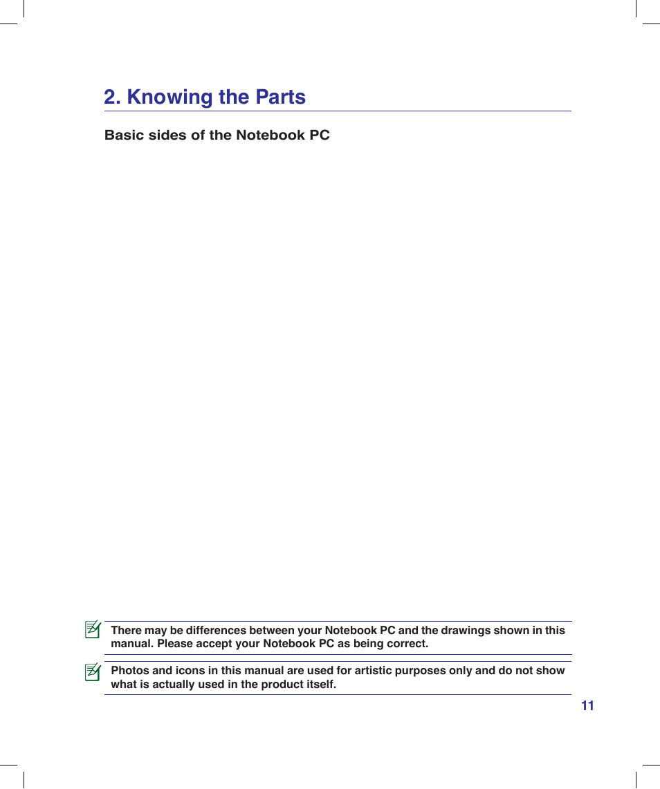 Knowing the parts | Asus N20H User Manual | Page 11 / 91