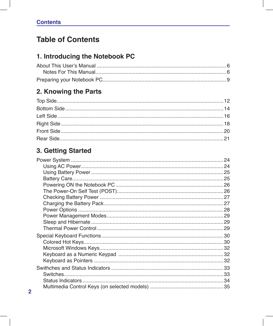 Asus N20H User Manual | Page 2 / 91