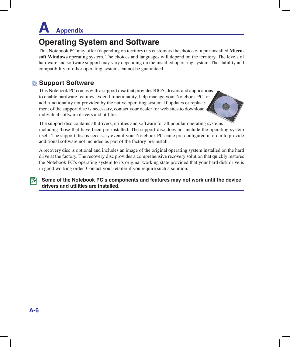 Operating system and software | Asus N20H User Manual | Page 62 / 91