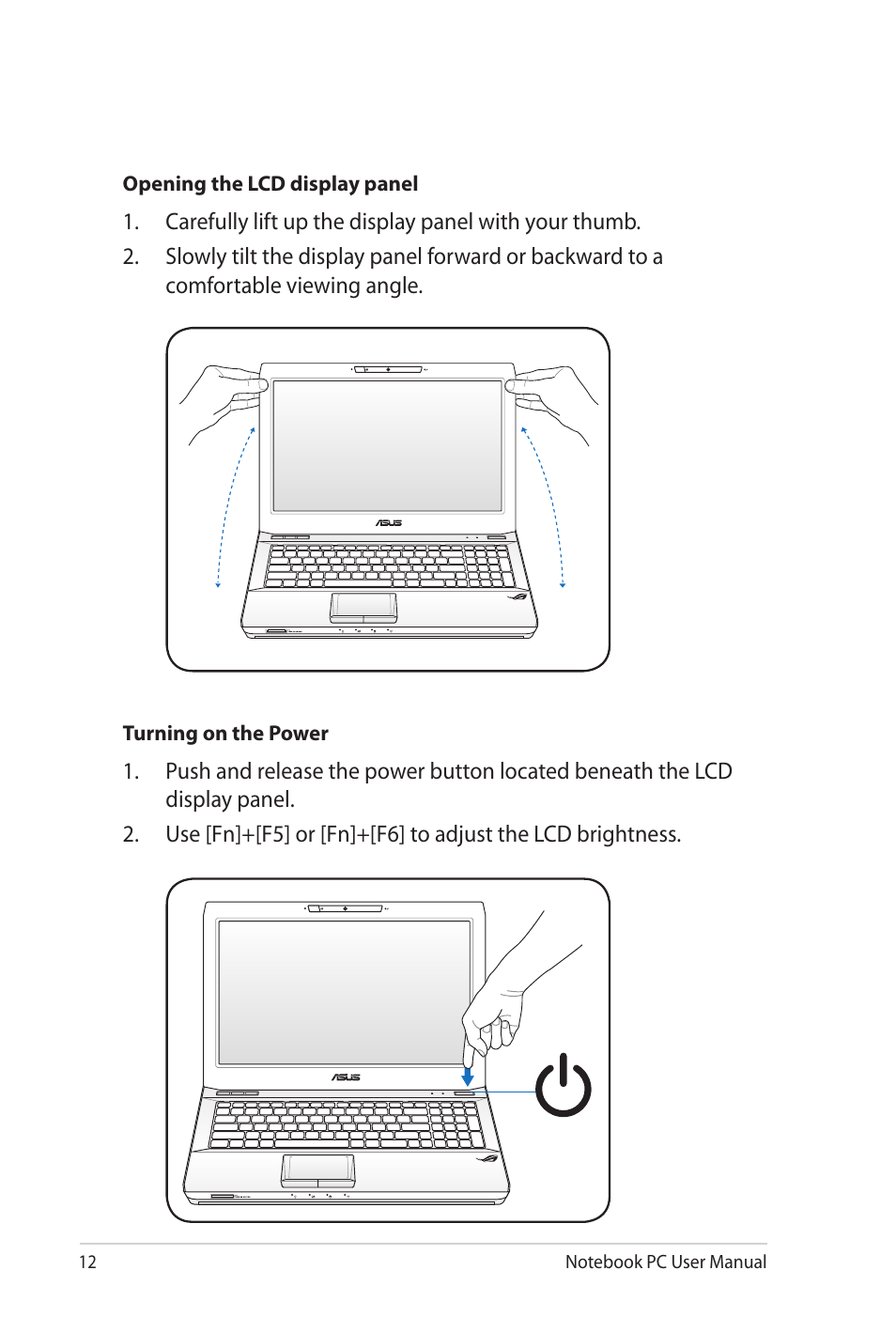 Asus G53JW User Manual | Page 12 / 116