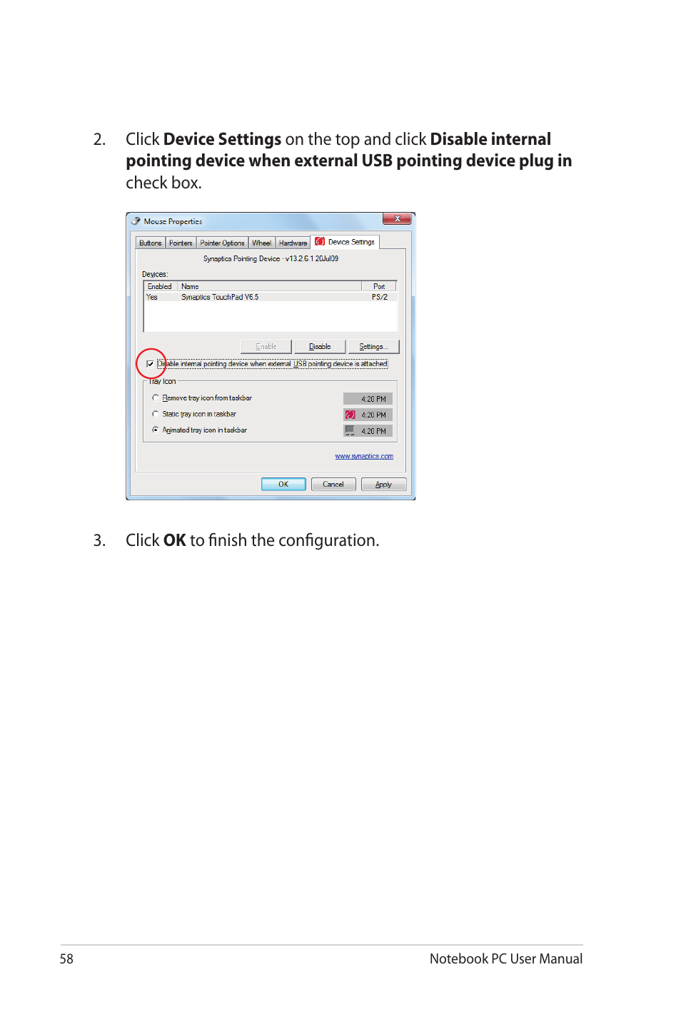 Asus G53JW User Manual | Page 58 / 116