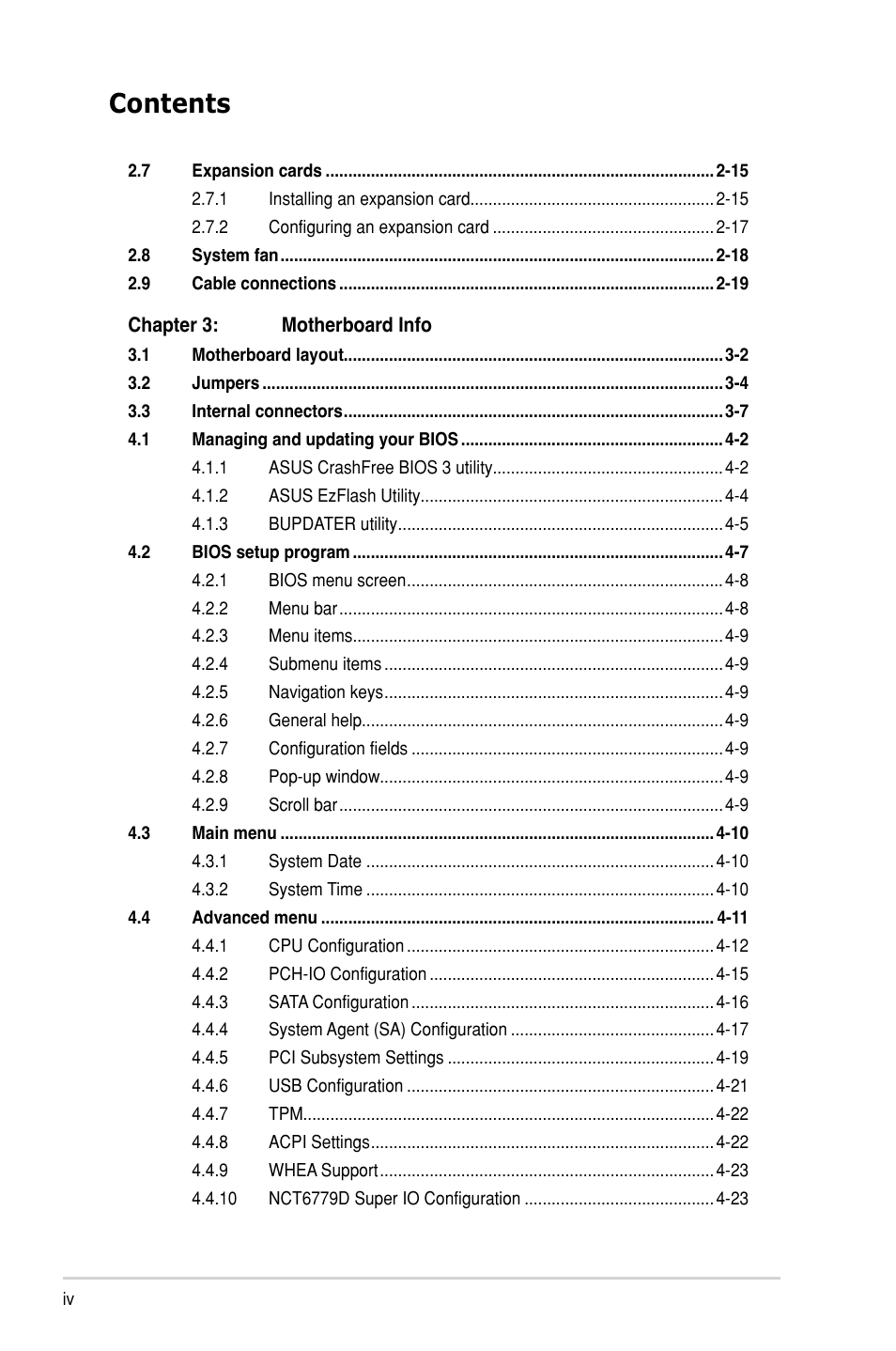 Asus TS100-E8-PI4 User Manual | Page 4 / 142