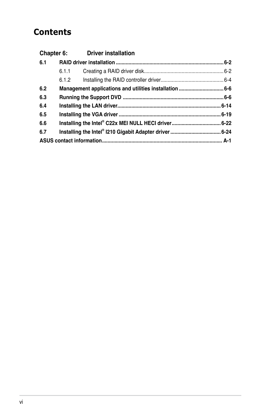 Asus TS100-E8-PI4 User Manual | Page 6 / 142