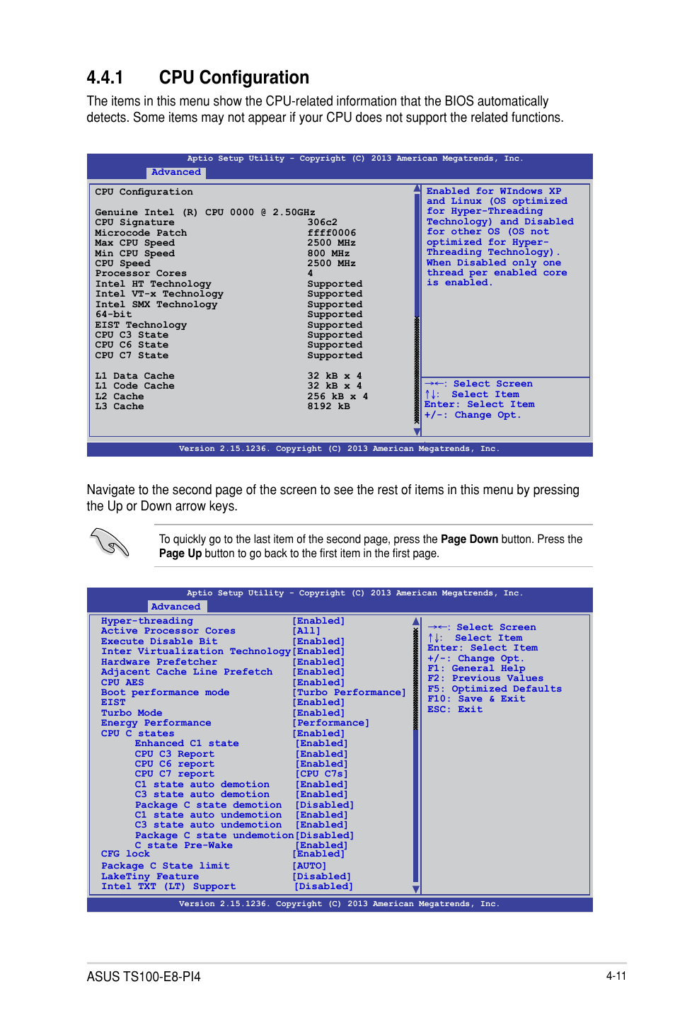 1 cpu configuration | Asus TS100-E8-PI4 User Manual | Page 65 / 142