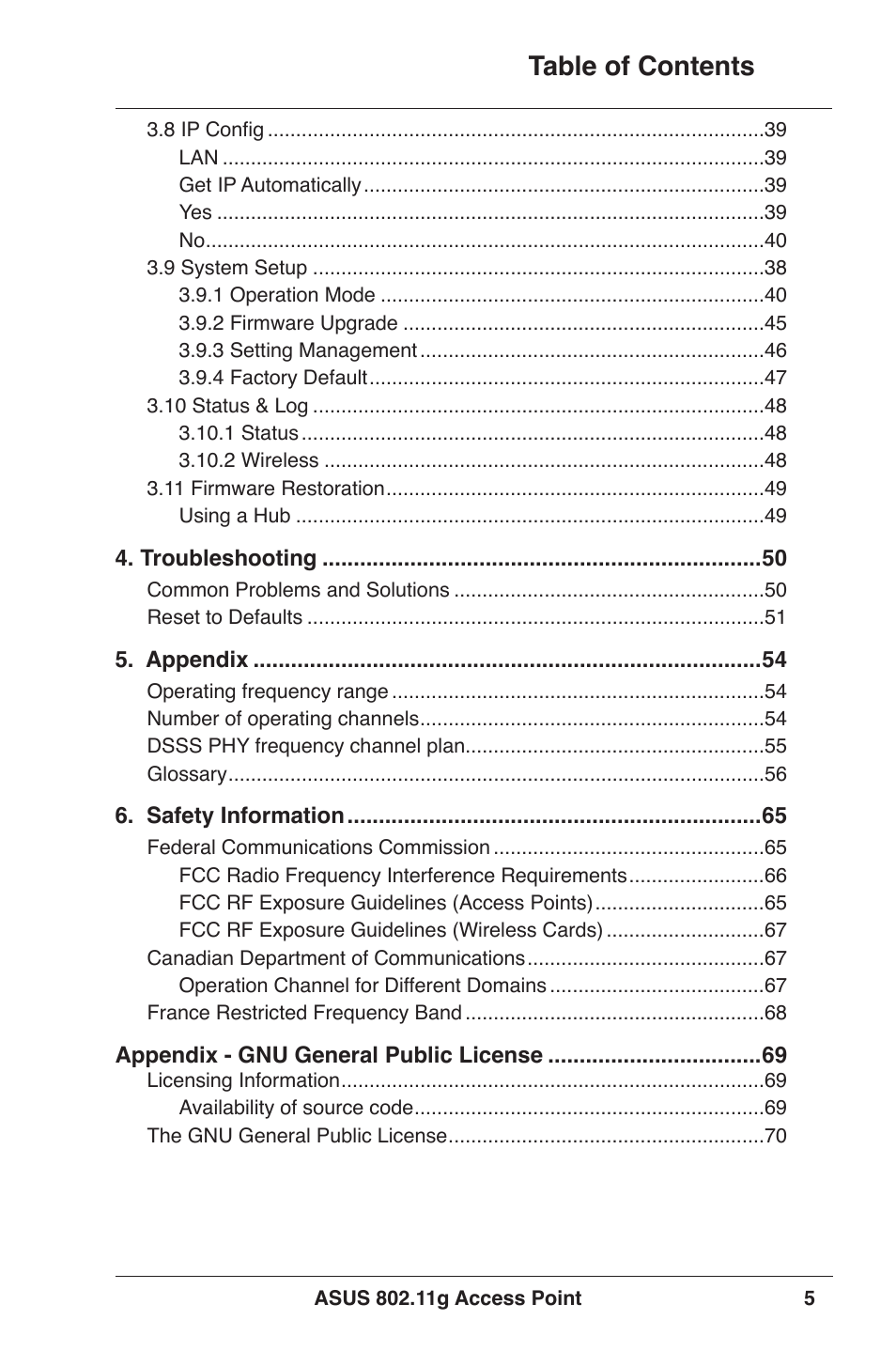 Asus WL-320gE User Manual | Page 5 / 77