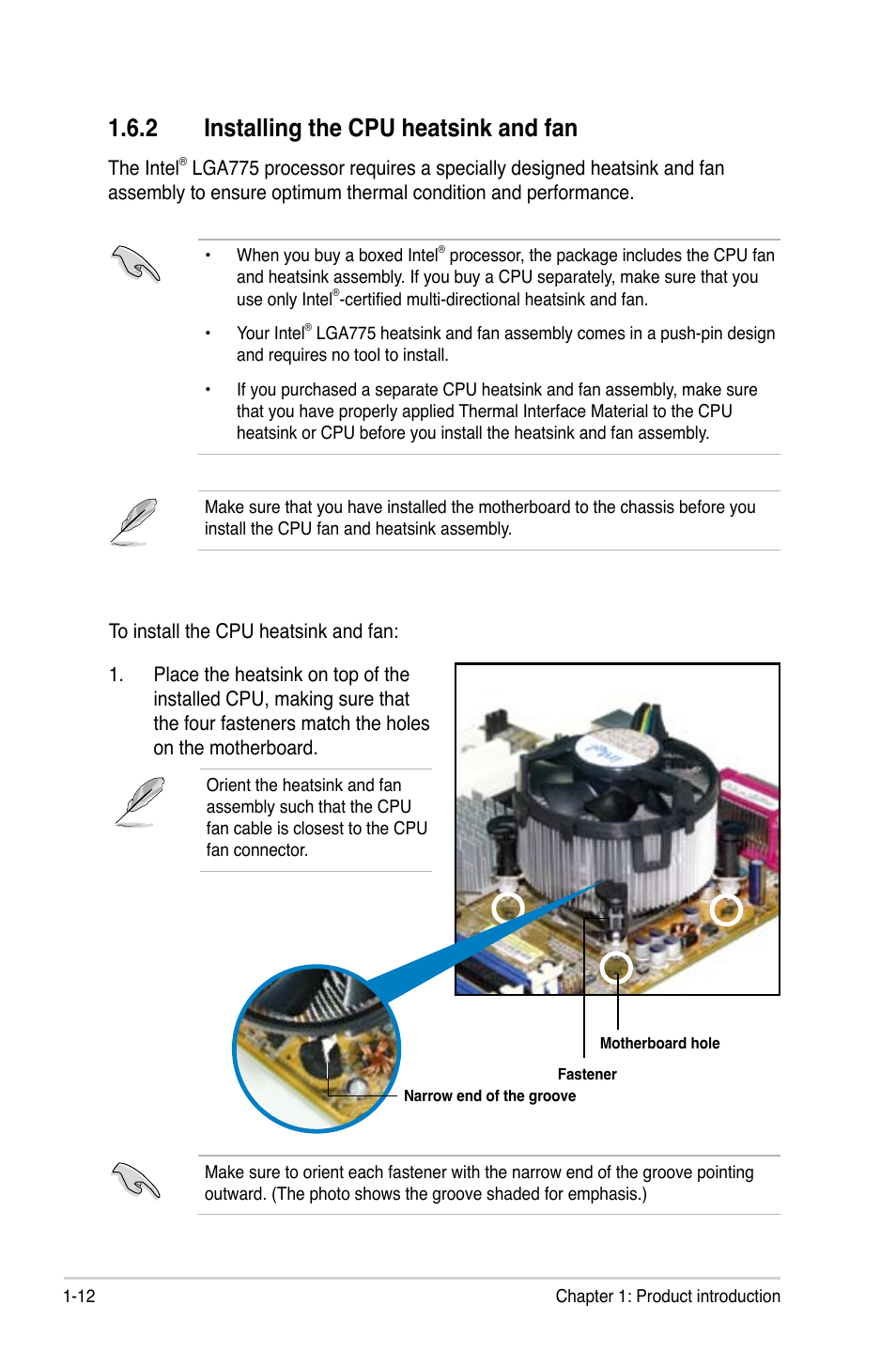 2 installing the cpu heatsink and fan | Asus P5KPL User Manual | Page 24 / 96