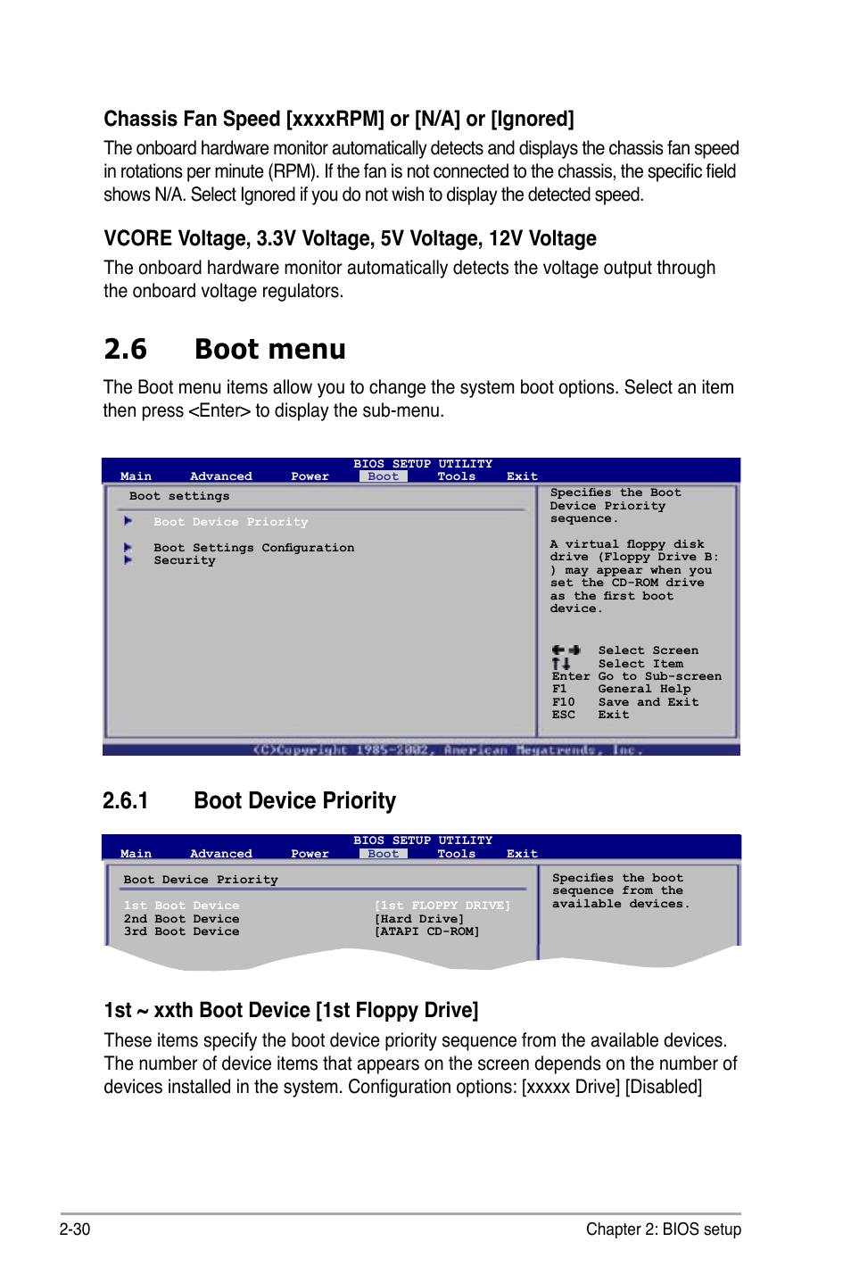 6 boot menu, 1 boot device priority, 1st ~ xxth boot device [1st floppy drive | Asus P5KPL User Manual | Page 80 / 96