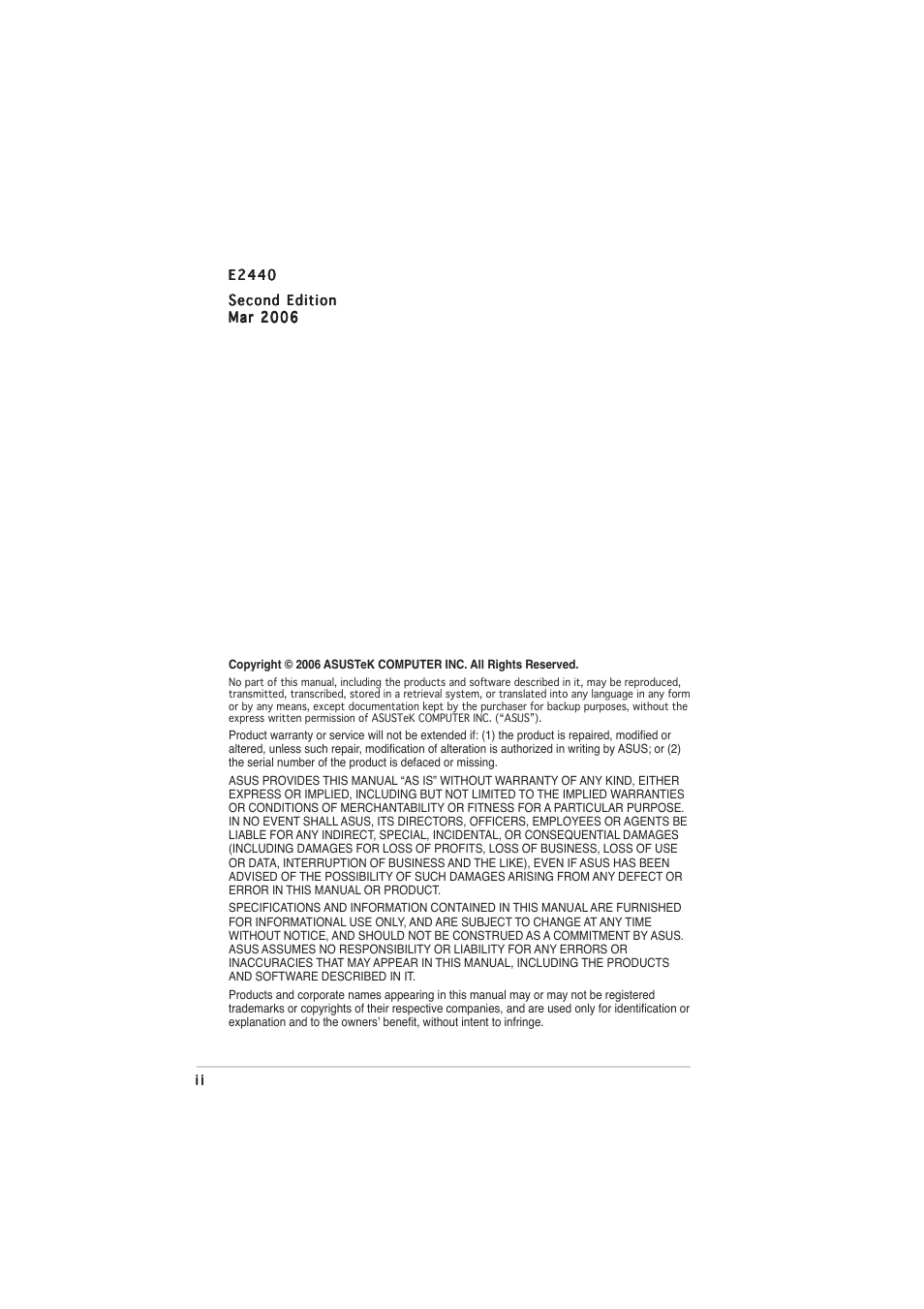 Asus P5RD1-VM User Manual | Page 2 / 92